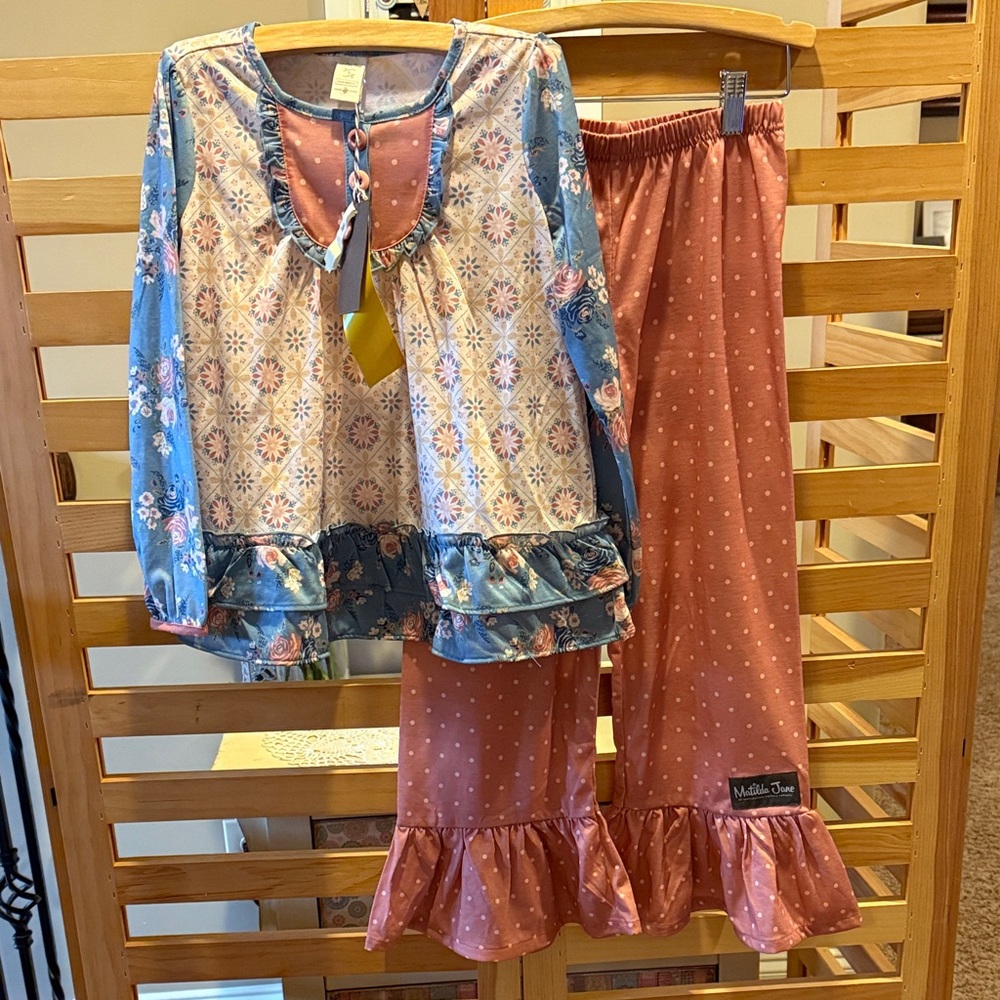 Matilda Jane Kids Pajamas Set - Blue and Pink
